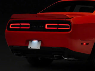 Raxiom Axial Series LED License Plate Lamps: Fits Most Dodge Challenger Models (2015-2023)