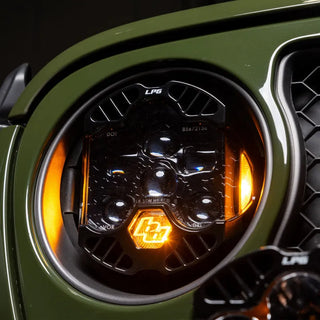 Baja Designs LP6 LED Headlight Kit: Jeep Wrangler JL / Gladiator JT (2018-2026) - Amber