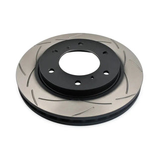 DBA T2 Slotted 4x4 Survival Series Front Rotor: Dodge Challenger (08-14)