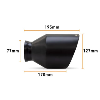 Mishimoto Black 5" Double-Wall Muffler Tip Pair: Dodge Charger / Challenger (2015-2023)