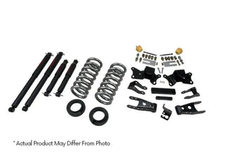 Belltech Lowering Kit 3" F 4" R drop With ND Shocks: Dodge Ram 3500 (V10 & Diesel) 1994 - 2002