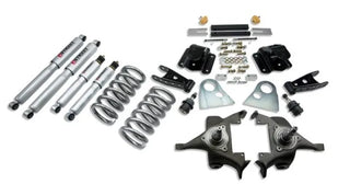 Belltech Lowering Kit 3" F 4" R drop With SP Shocks: Dodge Ram V8 (Extended Cab Auto Trans) 1994 - 1999