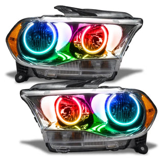 ORACLE Lighting SMD Halo Halogen Headlights (FRONT): Dodge Durango (11-26) - Chrome w/ ColorSHIFT