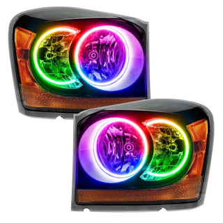 Oracle Lighting ColorSHIFT SMD Headlight (FRONT): Dodge Durango 2004-2009 - Black w/ BC1 Controller