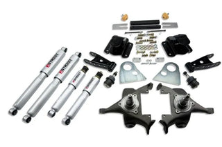 Belltech Lowering Kit 2" F 4" R drop With SP Shocks: Dodge Ram V8 (Extended Cab Auto Trans) 1994 - 1999