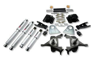 Belltech Lowering Kit 2" F 4" R drop With SP Shocks: Dodge Ram V8 (Extended Cab Auto Trans) 1994 - 1999