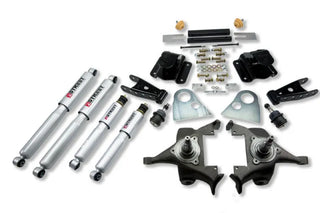 Belltech Lowering Kit 2" F 4" R drop With SP Shocks: Dodge Ram V8 (Extended Cab Auto Trans) 1994 - 1999