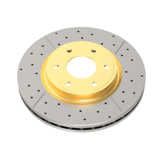 DBA Street Drilled & Slotted Rear Rotor (w/ Solid Rear Rotor): Dodge Durango (2011-2026) - Gold
