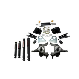 Belltech Lowering Kit 2" F 4" R drop With ND Shocks: Dodge Ram V8 (Extended Cab Auto Trans) 1994 - 1999