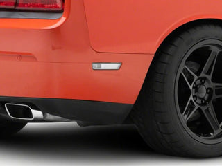 Raxiom Axial Series Clear Side Marker Lamps: Dodge Challenger 2008-2014 w/ Red and White LED Bulbs