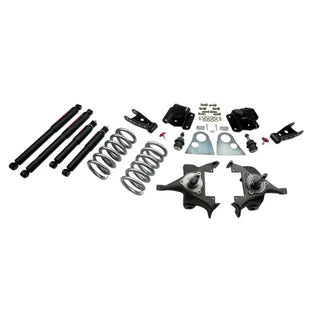 Belltech Lowering Kit 3" F 4" R drop With ND Shocks: Dodge Ram V8 (Regular Cab Auto Trans) 1994 - 1999