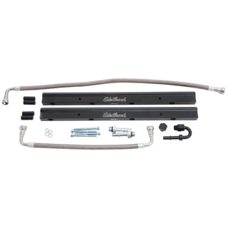 Edelbrock EFI Fuel Rail Kit: Gen III HEMI 5.7L / 6.1L / 6.4L Engines w/ Hardware - Black Anodized