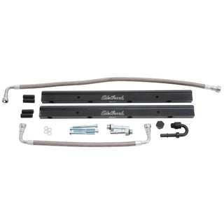 Edelbrock EFI Fuel Rail Kit: Gen III HEMI 5.7L / 6.1L / 6.4L Engines w/ Hardware - Black Anodized