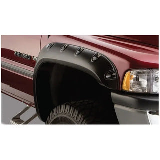 Bushwacker Pocket Style Fender Flares 2pc (FRONT): Dodge Ram 1500 / 2500 / 3500 (94-02) - Black