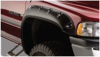Bushwacker Pocket Style Fender Flares 2pc (FRONT): Dodge Ram 1500 / 2500 / 3500 (94-02) - Black