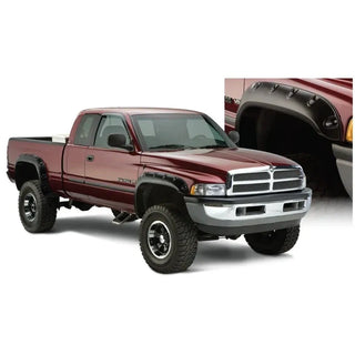 Bushwacker Pocket Style Fender Flares 4pc (78/96in Bed) - Black: Fits Dodge Ram (94-02)