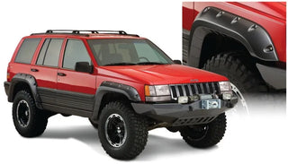 Bushwacker Cut-Out Style Fender Flares 4pc: Jeep Grand Cherokee 1993-1998 - Black
