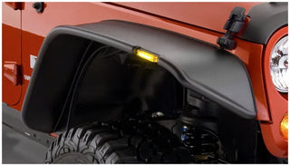 Bushwacker Flat Style Fender Flares 4pc (REAR): Jeep Wrangler Unlimited / JK (2007-2018) - Black