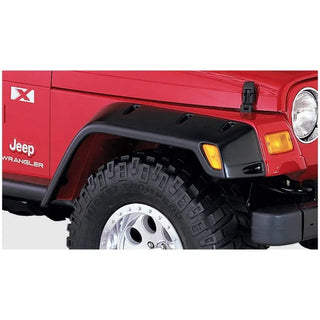 Bushwacker Max Pocket Style Fender Flares 2pc (FRONT): Jeep Wrangler (97-06) - Black