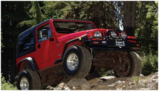 Bushwacker Pocket Style Fender Flares 4pc: Fits Most Jeep Wrangler Models (1997-2006) - Black