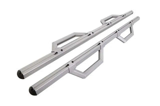 Dee Zee Hex Series Crew Cab Side Steps (Silver): Fits Most Dodge / Jeep / Ram Models (1999-2020)