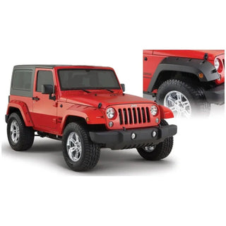 Bushwacker Pocket Style Fender Flares 2pc: Jeep Wrangler / Wrangler JK (2007-2018) - Black