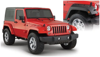 Bushwacker Pocket Style Fender Flares 2pc: Jeep Wrangler / Wrangler JK (2007-2018) - Black