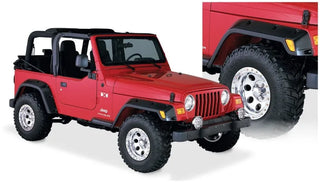 Bushwacker Pocket Style Fender Flares 4pc: Jeep Wrangler 1997-2006 - Black