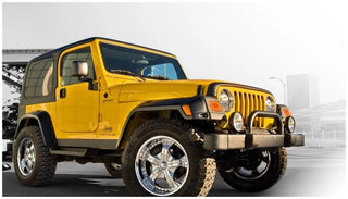 Bushwacker Pocket Style Fender Flares 4pc: Jeep Wrangler 1997-2006 - Black