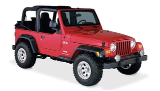 Bushwacker Pocket Style Fender Flares 4pc: Jeep Wrangler 1997-2006 - Black