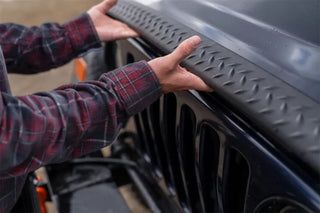 Bushwacker Trail Armor Hood Stone Guard & Front Corners Set: Jeep Wrangler (97-06) - Black