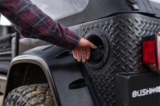 Bushwacker Trail Armor Rear Corner Guards: Jeep Wrangler 1997-2006 - Black