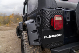 Bushwacker Trail Armor Rear Corner Guards: Jeep Wrangler 1997-2006 - Black