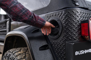 Bushwacker Trail Armor Rear Corner Guards: Jeep Wrangler 1997-2006 - Black
