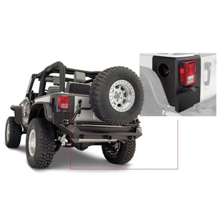 Bushwacker Trail Armor Rear Corners: Jeep Wrangler / Wrangler JK (2007-2018) - Black