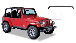 Bushwacker Trail Armor Hood Stone Guard Black: Jeep Wrangler (2018-2024) / Gladiator (2020-2024)