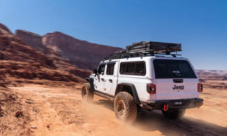 Bushwacker Flat Style Fender Flares 4pc: Fits Most Jeep Gladiator Models (2020-2024) - Black