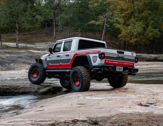 Bushwacker Flat Style Fender Flares 4pc: Fits Most Jeep Gladiator Models (2020-2024) - Black