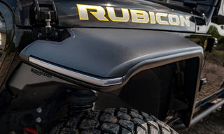 Bushwacker HyperForm Flat Fender Flares 4pc (F&R): Jeep Wrangler (18-24) - Black