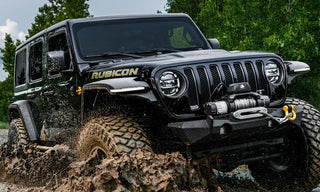 Bushwacker HyperForm Flat Fender Flares 4pc (F&R): Jeep Wrangler (18-24) - Black