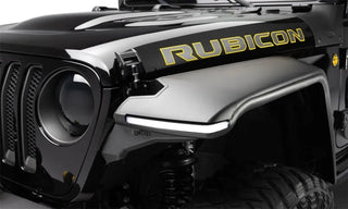 Bushwacker HyperForm Flat Fender Flares 4pc (F&R): Jeep Wrangler (18-24) - Black