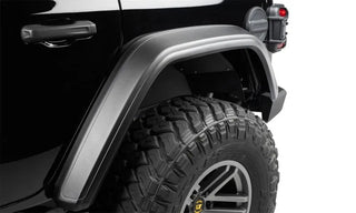 Bushwacker HyperForm Flat Fender Flares 4pc (F&R): Jeep Wrangler (18-24) - Black