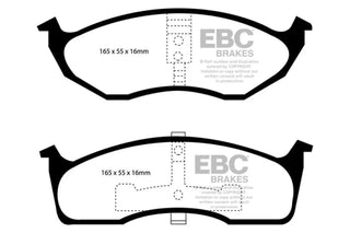 EBC RedStuff Brake Pads: Dodge Neon SRT4 2003 - 2005