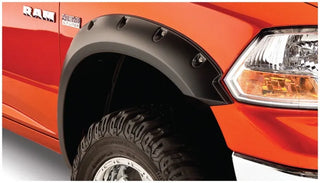 Bushwacker Pocket Style Fender Flares 2pc (FRONT): Fits Ram 1500 (09-24) - Black