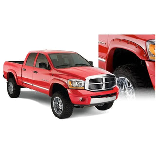 Bushwacker Pocket Style Fender Flares 4pc (REAR): Dodge Ram 1500 / 2500 / 3500 (02-09) - Black
