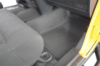 BedRug Front 3pc BedTred Floor Kit: Jeep Wrangler 2007-2010 w/ Heat Shields