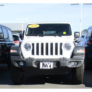 StoNSho Quick Release Front License Plate Bracket: Jeep Wrangler JL (2018-2022) w/ Plastic Bumper - Excludes Sahara/Rubicon