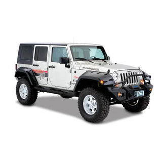 Bushwacker Max Coverage Pocket Style Fender Flares 2pc (REAR): Jeep Wrangler (07-18) - Black
