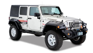 Bushwacker Max Coverage Pocket Style Fender Flares 2pc (REAR): Jeep Wrangler (07-18) - Black