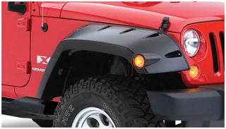 Bushwacker Max Coverage Pocket Style Fender Flares (FRONT): Jeep Wrangler (07-18) - Black